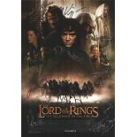 The Lord of the Rings Cast signed poster 11x17 inch names such as:- Elijah Wood, Ian McKellen, Billy