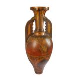 A large two-handled Hispano-Moresque polychrome pottery 'Alhambra' vase, circa 1900,