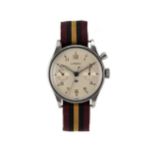 Lemania - A stainless steel British Royal Navy Military wristwatch,