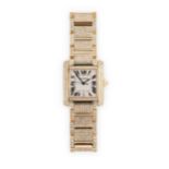 Cartier - An 18ct gold Tank Francaise wristwatch,
