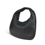 A Bottega Veneta black leather intrecciato hobo bag,