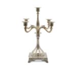 Tiffany & Co., a silver five-light candelabra,