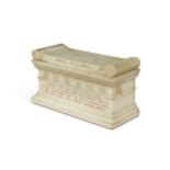 A Grand Tour model of the sarcophagus of Lucius Cornelius Scipio Barbatus, 19th century,