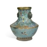 A Chinese cloisonne large vase, Qing Dynasty, 18th century,