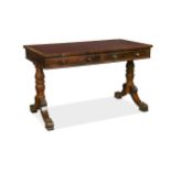 A William IV rosewood writing table,