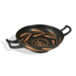 A South Italian Xenon Ware anthemion Kylix, circa 4th century BCE,