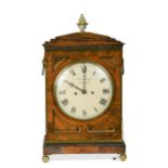 A Regency mahogany and brass-inlaid bracket clock,