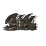 A carved oak City of London coat of arms, 19th century,