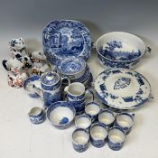 Spode's Italian to comprise; seven coffee cups, a tea cup and saucer, teapot, sugar bowl, cream