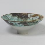 Marianne de Trey (1913-2016), a studio pottery footed Bowl, impressed seal mark, 21cm diameter x 8cm