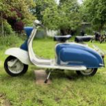 1962 Lambretta Li150 Series 1 Scooter, blue and white, registration number JAS 837 (non-