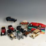 Four Franklin Mint 1:24 scale diecast Model Cars, comprising 1907 Rolls Royce Silver Ghost, 1911