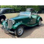 1956 MG TD Roadster, 1250cc, green, Registration no. 667 UXY, Chassis no. TD119353, Engine no.
