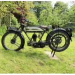 1925 Triumph Model P 494cc, black and green, registration number SV 9286 (non-transferable), frame