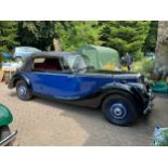 1951 Riley RMD Drophead Coupe, 2.5 litre, blue and black, Registration no. DSV 671, Chassis no.