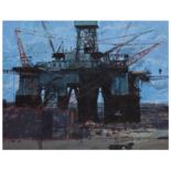 § Gordon Ward (British, b.1932) Oil Rig, Cromarty, Fife