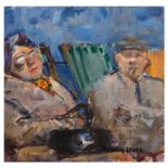 § Ruskin Spear C.B.E. R.A. (British, 1911-1990) On deck chairs
