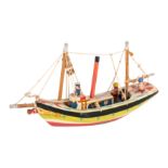 Sam Smith of Dartmouth, (1908-1983) - Wooden hand painted model yacht 'Princess'