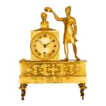 A French ormolu figural mantel clock, Circa 1900