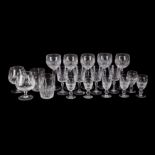A part suite of Waterford 'Colleen' pattern drinking glasses,