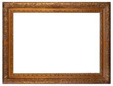 French Louis XVI style carved and gilded frame of large proportions