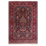 A fine Kashan prayer rug, central Persia