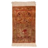 An extremely fine silk Hereke rug, Turkey