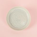 A small Chinese Qingbai 'lotus' carved dish, Southern Song dynasty 北宋 青白釉刻蓮紋盤