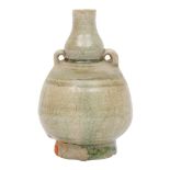 A small Thai sawankhalok celadon-glazed vase, 15th century