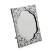 Armenian circa 1920 An early 20th century unmarked silver and niello table mirror