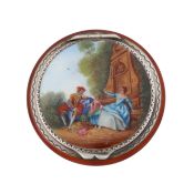 Pforzheim circa 1930 An early 20th century 935 standard and enamel compact