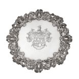 London 1818 by Edward Edwards I A fine George III sterling silver salver