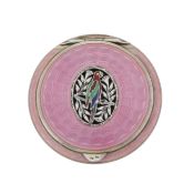 Austria circa 1930 An early 20th century Austrian 935 standard silver and enamel compact