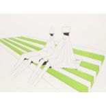 § Lynn Chadwick C.B.E. R.A. (British, 1914-2003) Two Sitting Figures on Stripes