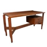 Attributed to Mobili Italiani Moderni, Italy Desk with floating shelf