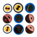 Tapio Wirkkala (Finnish 1915-1985) for Venini, Murano Group of 9 Murrines