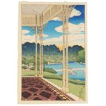 Kawase Hasui 川瀬 巴水 (Japanese, 1883-1957), Showa era, 1920 The Garden Viewed from a Western-Style Bui