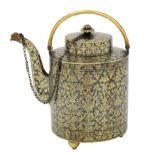 Nakon Sri Thammarat circa 1860 A fine mid-19th century Thai (Siamese) silver gilt and niello water p