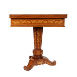 A Dutch marquetry games table 19th century