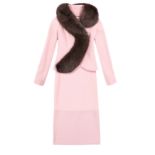 Christian Dior Violet Wool Crepe Maxi Skirt Suit - Size 36 & 38