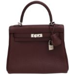 Hermès Rouge Sellier Togo Kelly Retourne 25