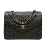Chanel Black Matelasse Flap Bag