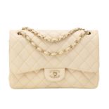 Chanel Beige Jumbo Classic Double Flap Bag