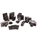 Camera End Lot Including a KW Patent Etui, Agiflex Agilux and more