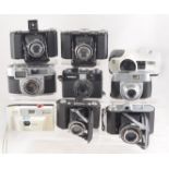 Group of Collectors Cameras. Inc Minolta Autowide & Highmatic G2 models.