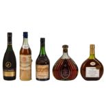 Mixed Cognac, Armagnac & Brandy - 5 bottles Brandy, France