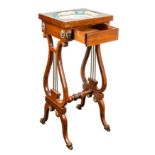 An 18th century Sèvres Bleu Celeste plateau Hébert , circa 1753-54 Later mounted as a Regency rosewo