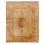 An extremely fine silk Indian carpet