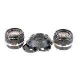 Olympus OM 21mm & 24mm Lenses. For OM film cameras.