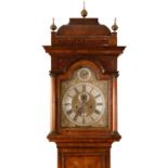 An early 18th Century walnut cased longcase clock